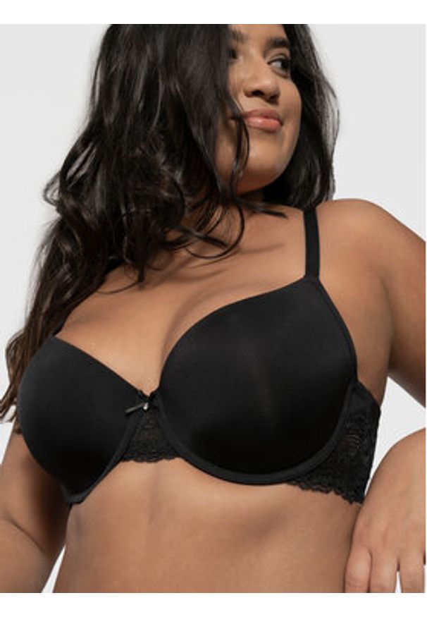 Dorina Biustonosz z fiszbiną Adele D17165A Czarny. Kolor: czarny. Materiał: syntetyk