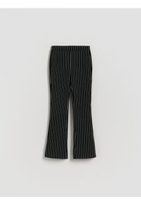 Reserved - Dzianinowe spodnie z wiskozą - czarny. Kolor: czarny. Materiał: dzianina, wiskoza #1