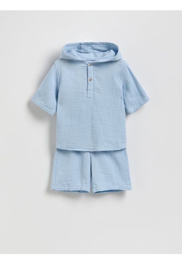 Reserved - Bawełniany komplet - jasnoniebieski. Kolor: niebieski. Materiał: bawełna