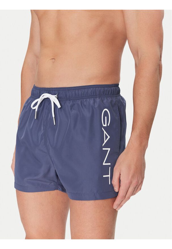 GANT - Gant Szorty kąpielowe 920006200 Granatowy Regular Fit. Kolor: niebieski. Materiał: syntetyk