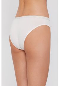 Emporio Armani Underwear Figi kolor kremowy. Kolor: beżowy. Materiał: materiał, dzianina. Wzór: gładki #2