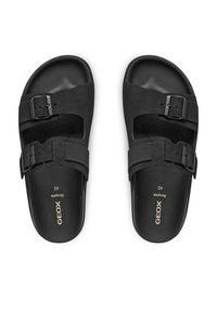 Geox Klapki U Parnaiba U651KA 00022 C9999 Czarny. Kolor: czarny. Materiał: zamsz, skóra #6