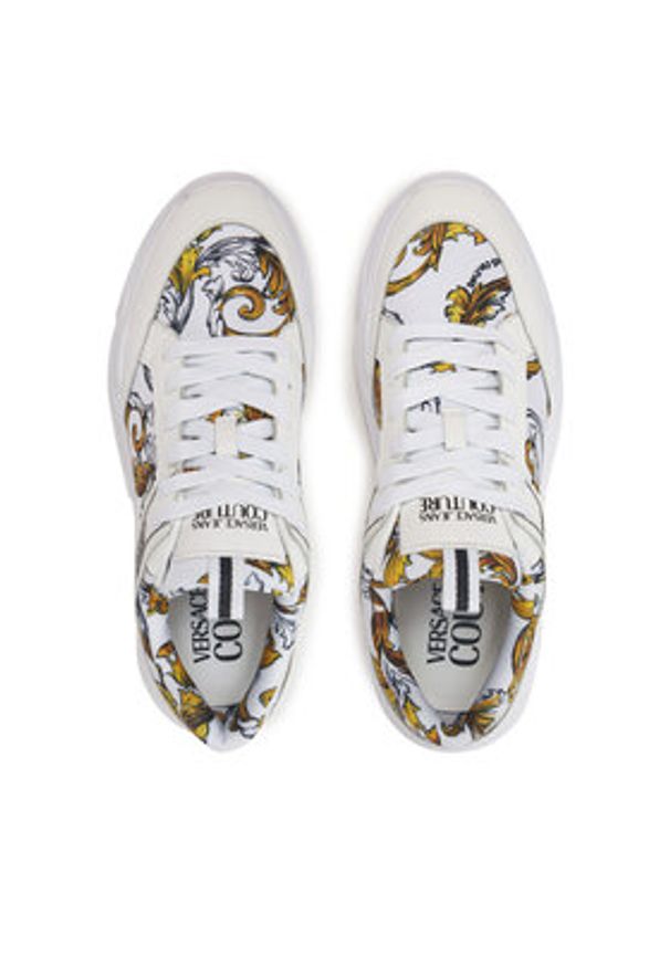 Versace Jeans Couture Sneakersy 78YA3SC2 Biały. Kolor: biały. Materiał: skóra