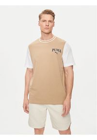 Puma T-Shirt Squad 678968 Beżowy Regular Fit. Kolor: beżowy. Materiał: bawełna