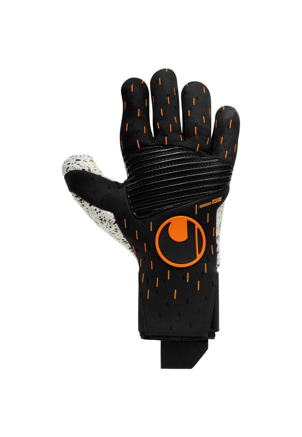 UHLSPORT - Rękawice bramkarskie Uhlsport Speed Contact Supergrip+ Reflex. Kolor: pomarańczowy, czarny, żółty, wielokolorowy