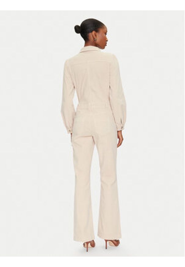 Morgan Kombinezon 251-PVARMA Beżowy Regular Fit. Kolor: beżowy. Materiał: bawełna, jeans