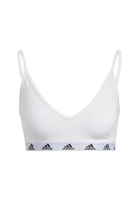 Adidas - adidas Purebare Light-Support Bra. Kolor: czarny, biały, wielokolorowy. Sport: fitness
