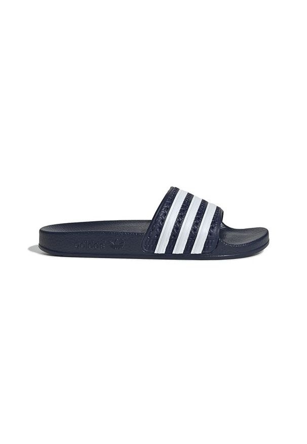 Adidas - Klapki adidas Adilette BA7129 - granatowe. Kolor: niebieski. Materiał: syntetyk. Wzór: aplikacja. Styl: sportowy