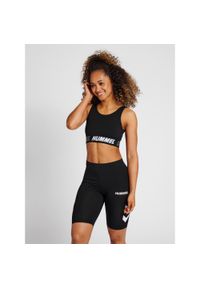 Biustonosz dla kobiet Hummel hmlTe Maja. Kolor: czarny. Materiał: jersey. Sport: fitness
