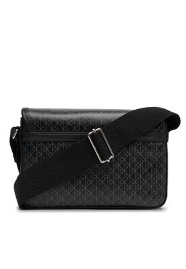 Calvin Klein Saszetka Emblem Aop Coated Small Flap Mes LV04D3396G Czarny. Kolor: czarny. Materiał: skóra