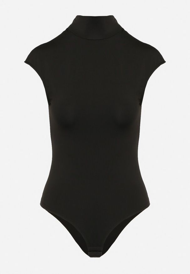 Born2be - Czarne Body bez Rękawów z Golfem Vireases. Typ kołnierza: golf. Kolor: czarny. Długość rękawa: bez rękawów. Styl: elegancki