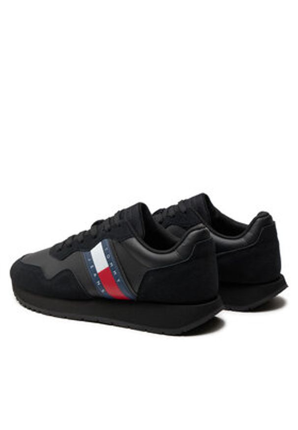 Tommy Jeans Sneakersy Tjm Modern Runner EM0EM01316 Czarny. Kolor: czarny. Materiał: zamsz, skóra