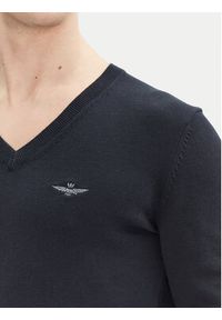 Aeronautica Militare Sweter 251MA1504L506 Granatowy Regular Fit. Kolor: niebieski. Materiał: bawełna #5