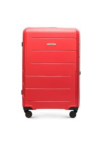 Wittchen - Zestaw walizek z polipropylenu w nowoczesny wzór. Kolor: czerwony. Materiał: guma. Wzór: geometria. Styl: wakacyjny, biznesowy #8