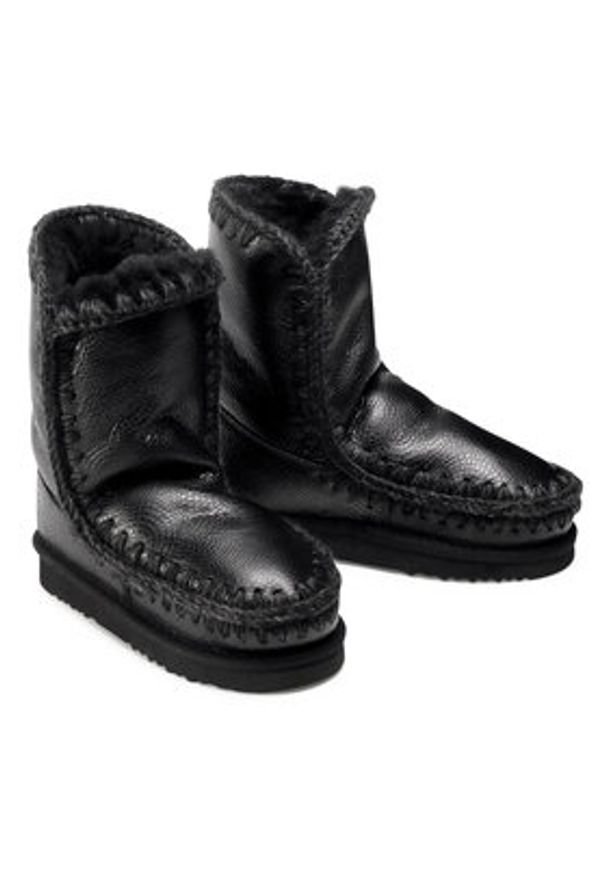 Mou Śniegowce Eskimo Boot 24 FW101000B Czarny. Kolor: czarny. Materiał: skóra