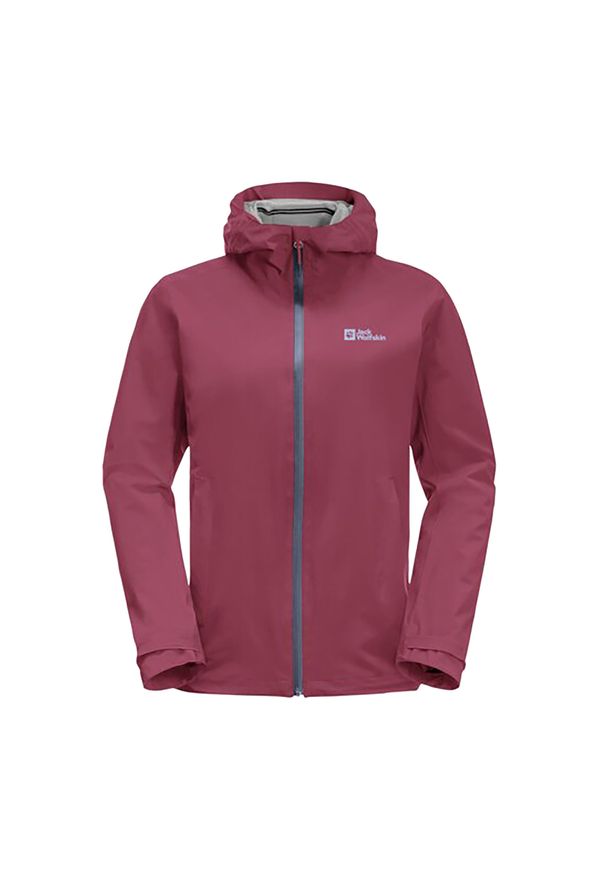 Kurtka przeciwdeszczowa damska Jack Wolfskin Highest Peak. Kolor: czerwony. Sport: turystyka piesza