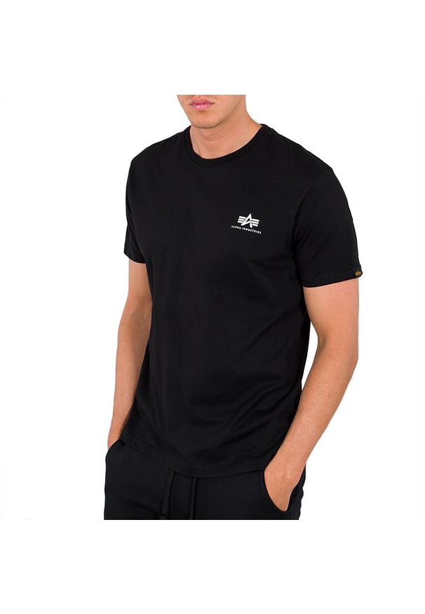 Koszulka Alpha Industries Backprint T 12850703 - czarna. Kolor: czarny. Materiał: bawełna