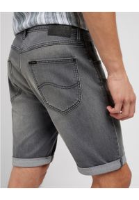 Lee - LEE MĘSKIE SPODNIE JEANSOWE 5 POCKET SHORT WASHED GREY 112349330. Materiał: jeans