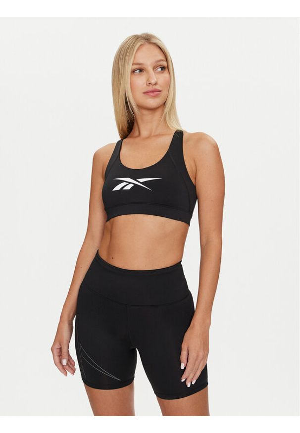 Reebok Biustonosz top Train BL Bra 100075674 Czarny Slim Fit. Kolor: czarny. Materiał: syntetyk
