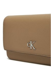 Calvin Klein Torebka K60K612260 Beżowy. Kolor: beżowy. Materiał: skórzane