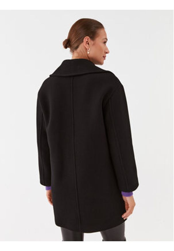 Pinko Płaszcz wełniany Effetto 101747 Y7DY Czarny Regular Fit. Kolor: czarny. Materiał: wełna