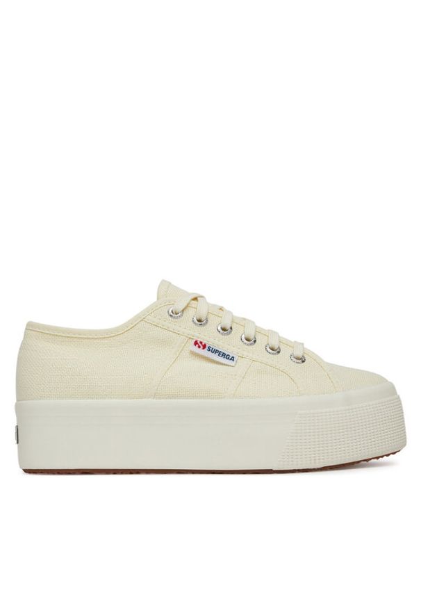 Superga Tenisówki Platform S9111LW Beżowy. Kolor: beżowy. Materiał: materiał. Obcas: na platformie