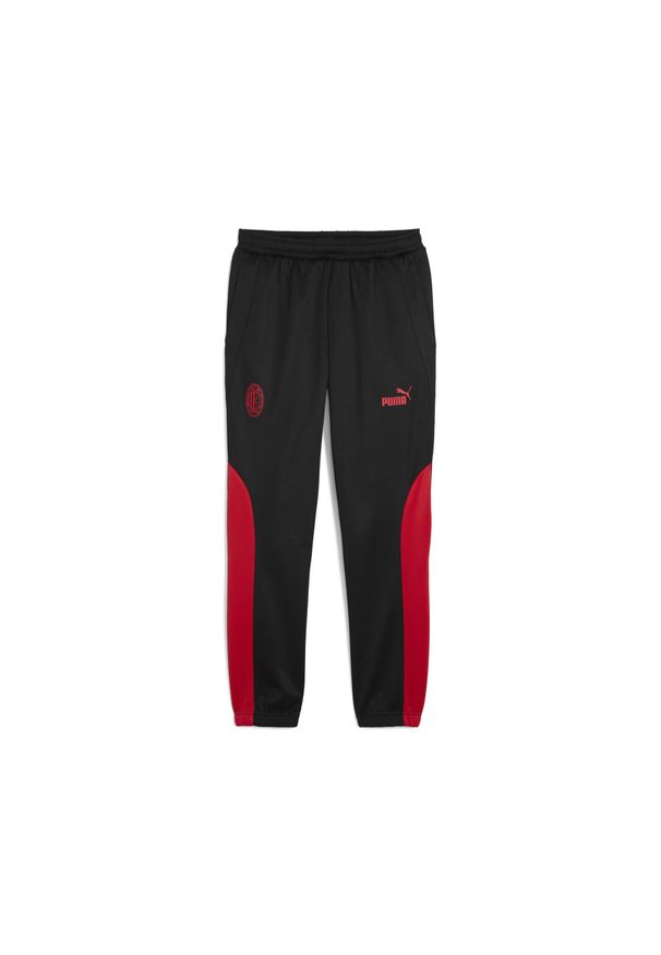 Puma - Męskie spodnie AC Milan ftblNRGY+ PUMA Black For All Time Red. Kolor: czerwony, wielokolorowy, czarny. Wzór: aplikacja. Sport: piłka nożna