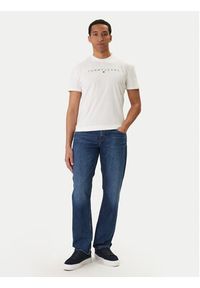 Tommy Jeans T-Shirt Linear Logo DM0DM20744 Biały Regular Fit. Kolor: biały. Materiał: bawełna #4