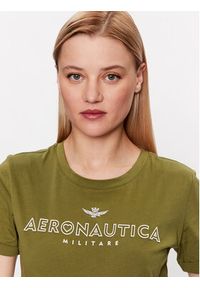 Aeronautica Militare T-Shirt 231TS2105DJ510 Zielony Regular Fit. Kolor: zielony. Materiał: bawełna #3
