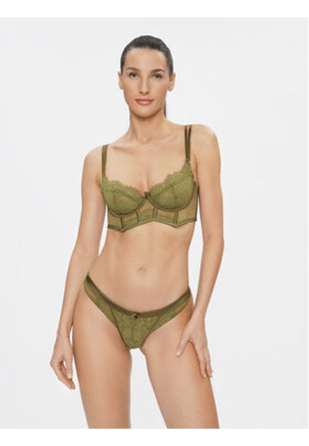 Hunkemöller Biustonosz braletka Amelie Ud Ll 203526 Zielony. Kolor: zielony. Materiał: syntetyk