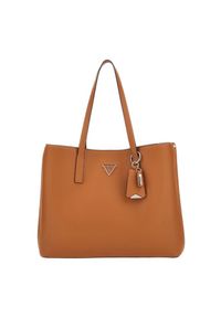 Guess - GUESS Brązowa shopperka damska Meridian Girlfriend. Kolor: brązowy. Materiał: skórzane. Styl: elegancki, casual #3