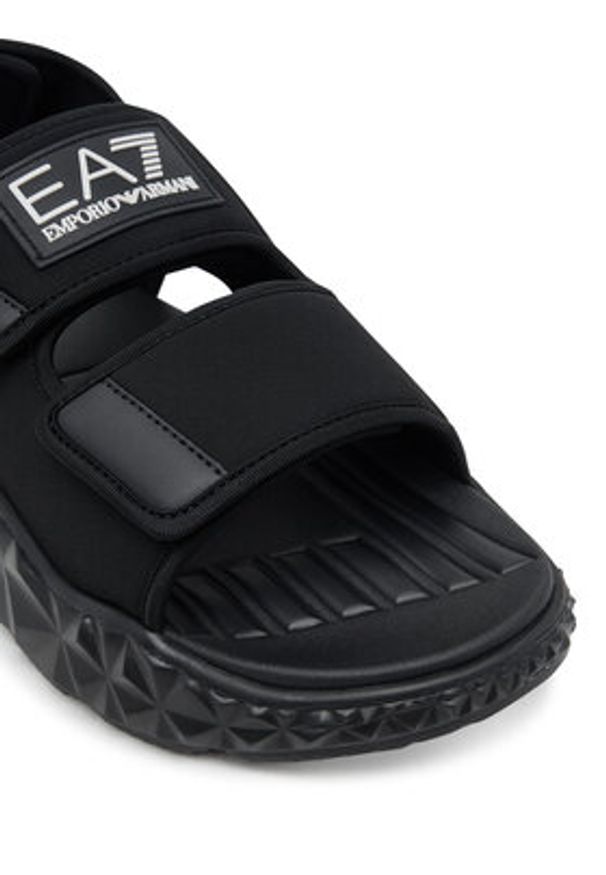 EA7 Emporio Armani Sandały XBR004 XK449 R312 Czarny. Kolor: czarny. Materiał: materiał