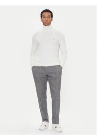 TOMMY HILFIGER - Tommy Hilfiger Golf MW0MW28048 Écru Regular Fit. Typ kołnierza: golf. Materiał: bawełna