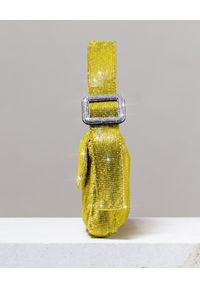 BENEDETTA BRUZZICHES - Żółta torebka na ramię La Monique Lemonade Large. Kolor: żółty. Materiał: jedwab. Wzór: aplikacja #5