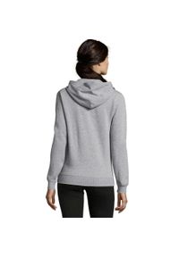 SOL'S - Damska Bluza Z Kapturem Seven Full Zip. Typ kołnierza: kaptur. Kolor: szary
