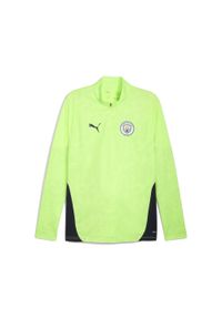 Puma - Męska bluza treningowa Manchester City z zamkiem 1/4 PUMA. Kolor: żółty, niebieski, wielokolorowy. Sport: bieganie #1