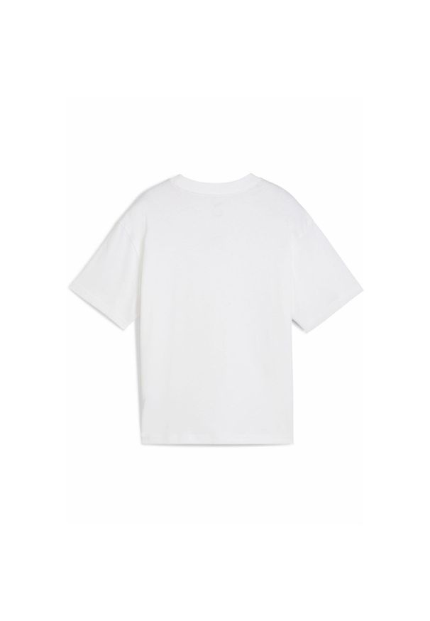 Puma - Młodzieżowa koszulka Essentials Boxy PUMA White. Kolor: biały