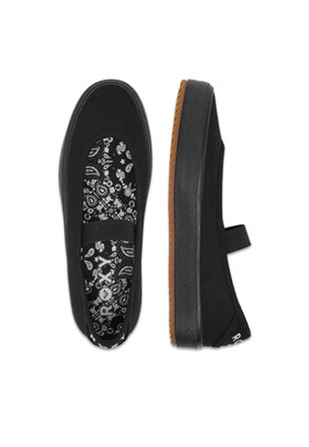 Roxy Tenisówki CWBEOB-HRY25626-1 Czarny. Kolor: czarny. Materiał: materiał