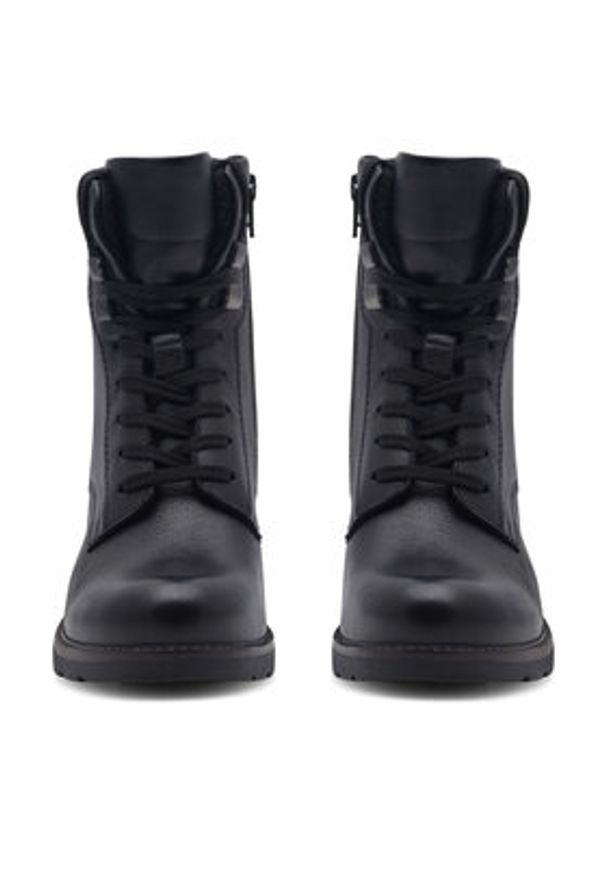 Go Soft Trzewiki WI23-DEMETRA-19 Czarny. Kolor: czarny. Materiał: skóra