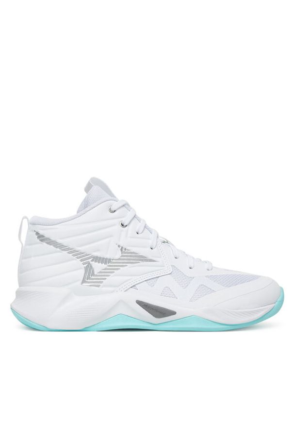 Mizuno Buty halowe Wave Momentum Pro Mid V1GC2545 Biały. Kolor: biały. Materiał: skóra. Model: Mizuno Wave