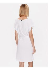 Emporio Armani Sukienka codzienna 262728 3R314 00010 Biały Regular Fit. Okazja: na co dzień. Kolor: biały. Materiał: wiskoza. Typ sukienki: proste. Styl: casual #2