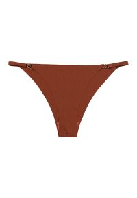 Intica - Tangi bezszwowe z ozdobną klamrą na co dzień i okazje Vicki. Kolor: beżowy. Materiał: materiał