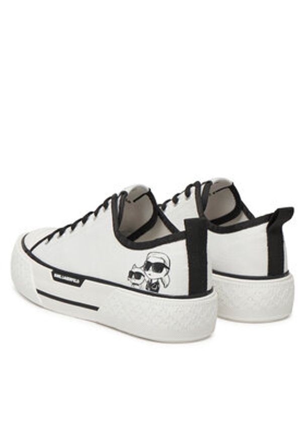 Karl Lagerfeld - KARL LAGERFELD Trampki KL60614T Biały. Kolor: biały. Materiał: materiał