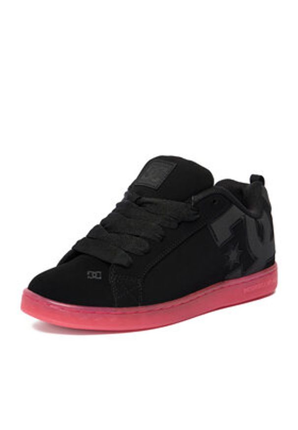 DC Shoes Sneakersy EO-COURT GRAFFIK LE DC02894001 Czarny. Kolor: czarny. Materiał: nubuk, skóra