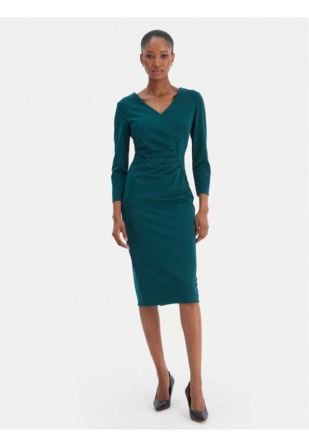 Rinascimento Sukienka koktajlowa CFC0126655003 Zielony Slim Fit. Kolor: zielony. Materiał: syntetyk. Styl: wizytowy