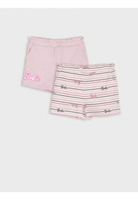 Sinsay - Szorty Barbie 2 pack - różowy. Kolor: różowy. Materiał: bawełna