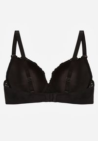 Renee - Czarny Koronkowy Biustonosz Ozdobiony Cyrkoniowym Sercem Bothilei. Kolor: czarny. Materiał: koronka. Wzór: aplikacja #8