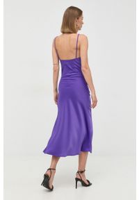Morgan sukienka kolor fioletowy maxi dopasowana. Kolor: fioletowy. Typ sukienki: dopasowane. Długość: maxi