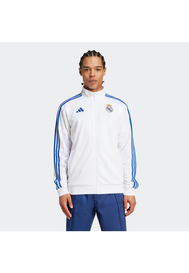 Adidas - Kurtka piłkarska ADIDAS Real Madryt. Materiał: dzianina. Wzór: haft. Sport: piłka nożna