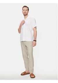 Selected Homme Koszula New Linen 16092978 Biały Relaxed Fit. Kolor: biały. Materiał: bawełna